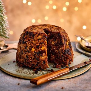 Traditional plum pudding